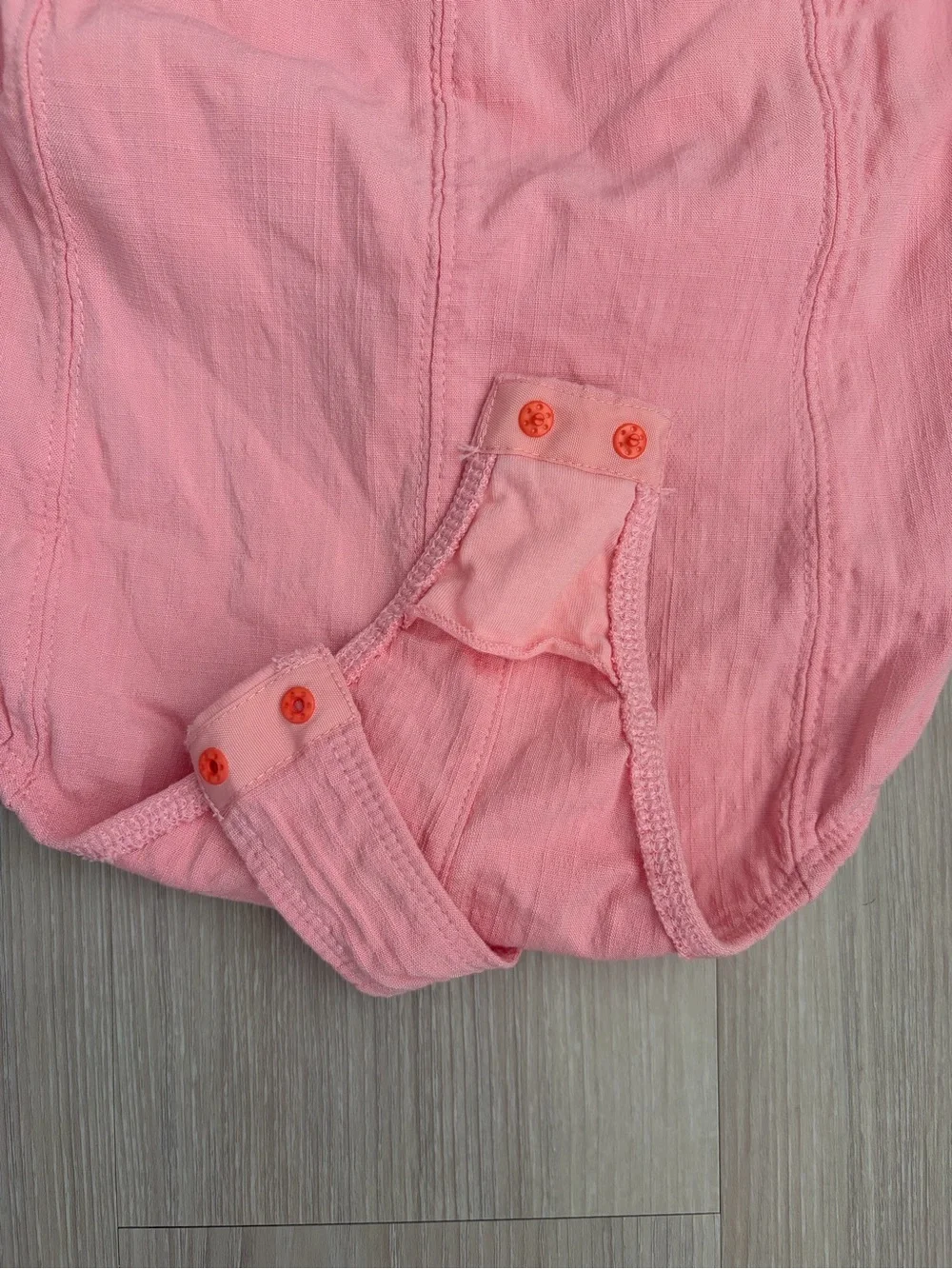 Free People Dusty Pink Tie-Shoulder One-Piece Bodysuit
